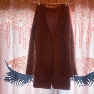 Kohl's Fuzzy Mauve Women's Cardigan